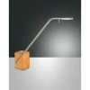 Fabas Luce Viktor Tischleuchte LED Nickel-Matt, Holz hell, 1-flammig -Günstiges Tischlampen Geschäft fabas luce viktor tischleuchte 3385 30 178 0