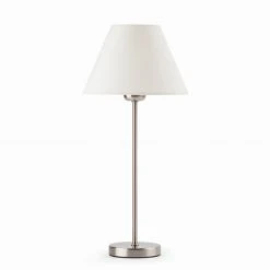 Faro Barcelona NIDIA Tischleuchte Nickel-Matt, 1-flammig