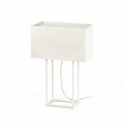 Faro Barcelona Vesper Tischleuchte Weiß, 2-flammig