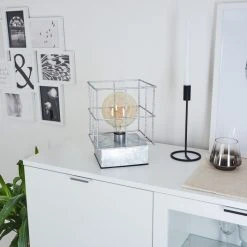 Hofstein Fevaag Tischleuchte Nickel-Matt, 1-flammig -Günstiges Tischlampen Geschäft fevaag tischleuchte h3535202 13