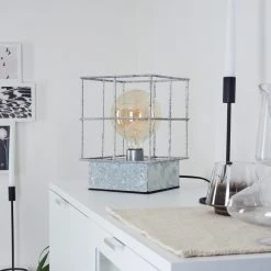 Hofstein Fevaag Tischleuchte Nickel-Matt, 1-flammig -Günstiges Tischlampen Geschäft fevaag tischleuchte h3535202 9