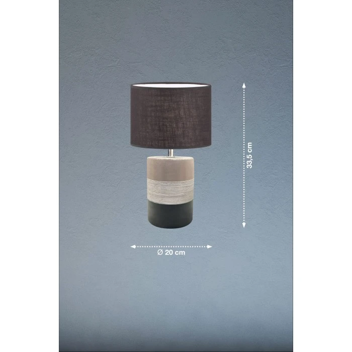 FHL easy Ella Tischleuchte Grau, 1-flammig 4 FHL easy Ella Tischleuchte Grau, 1-flammig – Bild 2