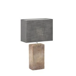 Fischer Leuchten Fischer & Honsel Bronco Tischleuchte Holzoptik, 1-flammig -Günstiges Tischlampen Geschäft fischer honsel bronco tischleuchte 50603 1