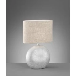 Honsel Leuchten Fischer & Honsel Foro Tischleuchte Silber, 1-flammig
