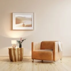 Honsel Leuchten Fischer & Honsel Hanke Tischleuchte Holzoptik, 1-flammig