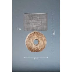 Fischer Leuchten Fischer & Honsel Hanke Tischleuchte Holzoptik, 1-flammig -Günstiges Tischlampen Geschäft fischer honsel hanke tischleuchte 50628 2