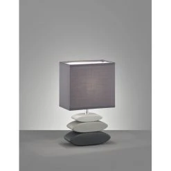 Honsel Leuchten Fischer & Honsel Liner Tischleuchte Grau, 1-flammig -Günstiges Tischlampen Geschäft fischer honsel liner tischleuchte 50425 1