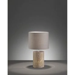 Honsel Leuchten Fischer & Honsel living Malik Tischleuchte Holz dunkel, 1-flammig -Günstiges Tischlampen Geschäft fischer honsel living malik tischleuchte 50247 1