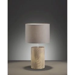 Honsel Leuchten Fischer & Honsel living Malik Tischleuchte Holz dunkel, 1-flammig -Günstiges Tischlampen Geschäft fischer honsel living malik tischleuchte 50249 1