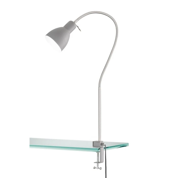 Honsel Leuchten Fischer & Honsel Lolland Klemmleuchte Grau, 1-flammig 4 Honsel Leuchten Fischer & Honsel Lolland Klemmleuchte Grau, 1-flammig – Bild 2