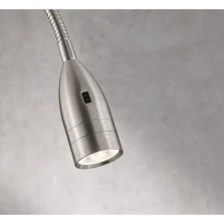 Honsel Leuchten Fischer & Honsel Sten Klemmleuchte LED Nickel-Matt, 1-flammig, Bewegungsmelder -Günstiges Tischlampen Geschäft fischer honsel sten klemmleuchte 50375 2