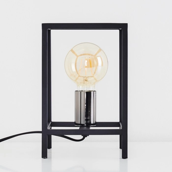 Hofstein Flambeau Tischleuchte Schwarz, 1-flammig 8 Hofstein Flambeau Tischleuchte Schwarz, 1-flammig – Bild 6