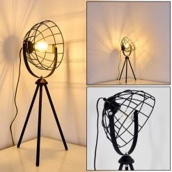 Hofstein Flambeau Tischleuchte Schwarz, 1-flammig