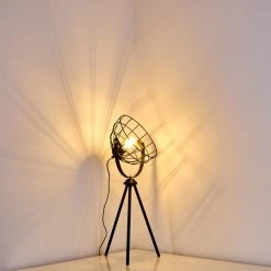 Hofstein Flambeau Tischleuchte Schwarz, 1-flammig -Günstiges Tischlampen Geschäft flambeau tischleuchte h3353257 10