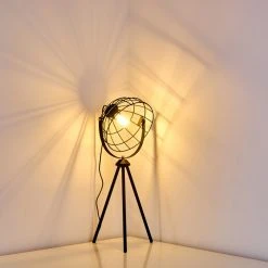 Hofstein Flambeau Tischleuchte Schwarz, 1-flammig -Günstiges Tischlampen Geschäft flambeau tischleuchte h3353257 7