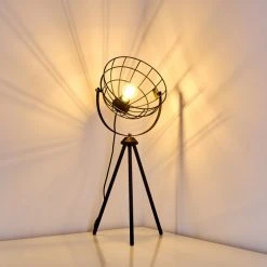 Hofstein Flambeau Tischleuchte Schwarz, 1-flammig -Günstiges Tischlampen Geschäft flambeau tischleuchte h3353257 8