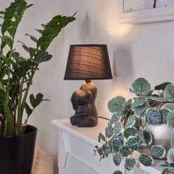 Hofstein Fontaine Tischleuchte Schwarz, 1-flammig -Günstiges Tischlampen Geschäft fontaine tischleuchte h3454787 8