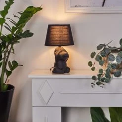 Hofstein Fontaine Tischleuchte Schwarz, 1-flammig -Günstiges Tischlampen Geschäft fontaine tischleuchte h3455364 6