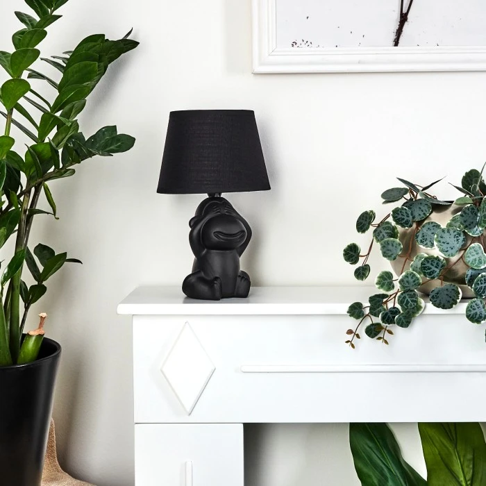 Hofstein Fontaine Tischleuchte Schwarz, 1-flammig 4 Hofstein Fontaine Tischleuchte Schwarz, 1-flammig – Bild 2