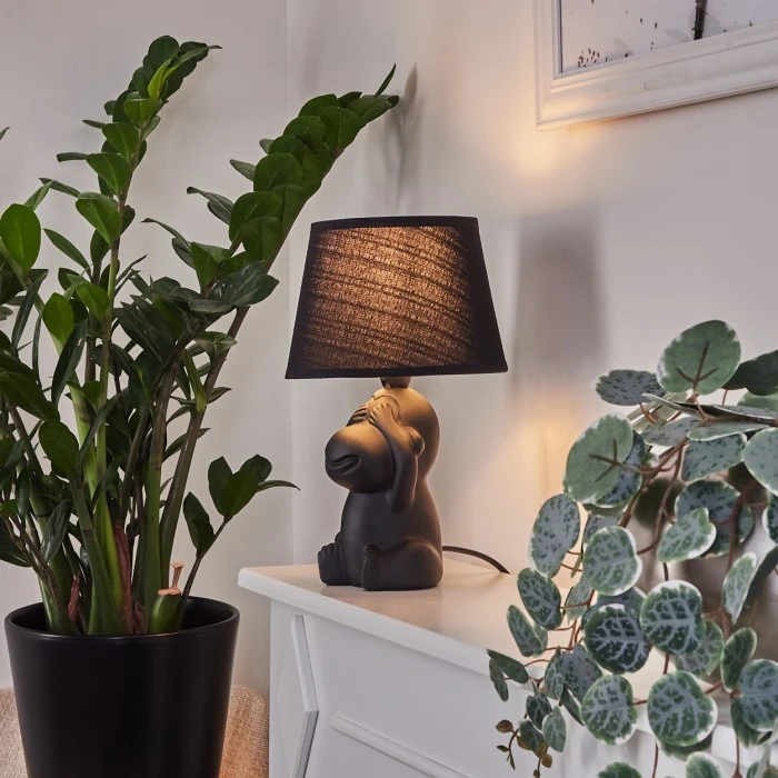 Hofstein Fontaine Tischleuchte Schwarz, 1-flammig 11 Hofstein Fontaine Tischleuchte Schwarz, 1-flammig – Bild 9