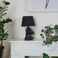 Hofstein Fontaine Tischleuchte Schwarz, 1-flammig -Günstiges Tischlampen Geschäft fontaine tischleuchte h3455401 1