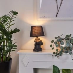 Hofstein Fontaine Tischleuchte Schwarz, 1-flammig -Günstiges Tischlampen Geschäft fontaine tischleuchte h3455401 6