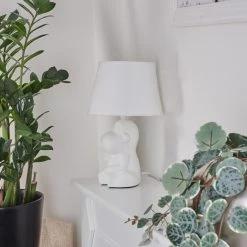 Hofstein Fontaine Tischleuchte Weiß, 1-flammig -Günstiges Tischlampen Geschäft fontaine tischleuchte h3455425 11