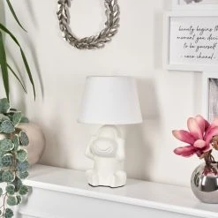 Hofstein Fontaine Tischleuchte Weiß, 1-flammig -Günstiges Tischlampen Geschäft fontaine tischleuchte h3547427 1