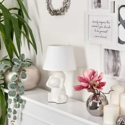 Hofstein Fontaine Tischleuchte Weiß, 1-flammig -Günstiges Tischlampen Geschäft fontaine tischleuchte h3547427 11