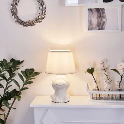 Hofstein Fontaine Tischleuchte Weiß, 1-flammig -Günstiges Tischlampen Geschäft fontaine tischleuchte h3558287 8