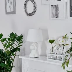 Hofstein Fontaine Tischleuchte Weiß, 1-flammig -Günstiges Tischlampen Geschäft fontaine tischleuchte h3558287 9