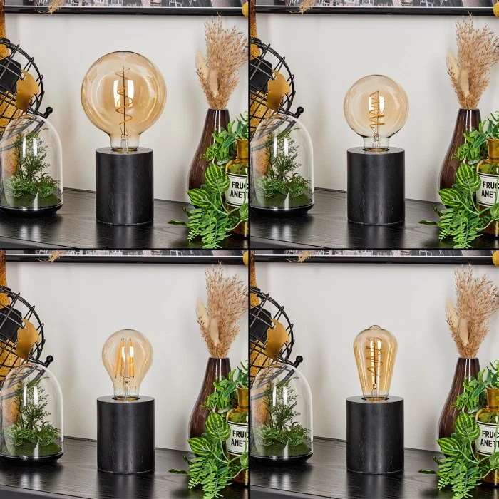 Hofstein Fontannes Tischleuchte Schwarz, 1-flammig 4 Hofstein Fontannes Tischleuchte Schwarz, 1-flammig – Bild 2