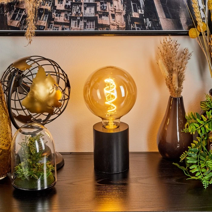 Hofstein Fontannes Tischleuchte Schwarz, 1-flammig 11 Hofstein Fontannes Tischleuchte Schwarz, 1-flammig – Bild 9