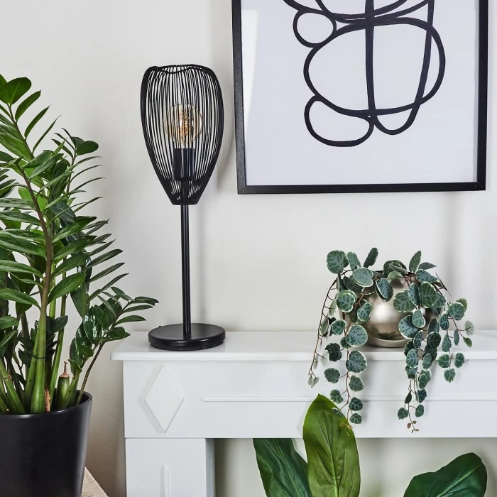 Hofstein Forel Tischleuchte Schwarz, 1-flammig 4 Hofstein Forel Tischleuchte Schwarz, 1-flammig – Bild 2