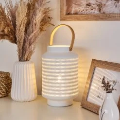 Hofstein Forrnes Tischleuchte Weiß, Beige, 1-flammig -Günstiges Tischlampen Geschäft forrnes tischleuchte h3410080 8