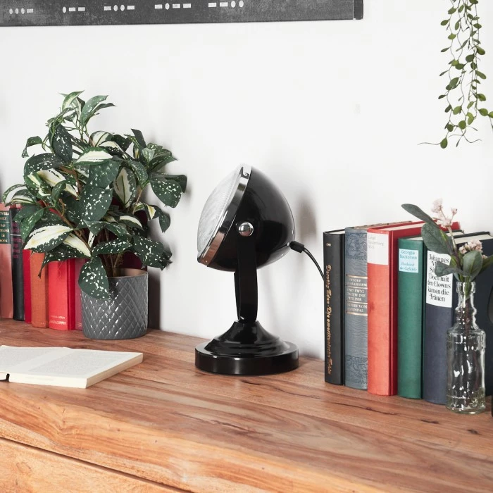 Hofstein Foverup Tischleuchte Nickel-Matt, Chrom, Schwarz, 1-flammig 4 Hofstein Foverup Tischleuchte Nickel-Matt, Chrom, Schwarz, 1-flammig – Bild 2