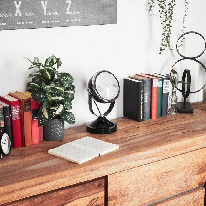 Hofstein Foverup Tischleuchte Nickel-Matt, Chrom, Schwarz, 1-flammig 13 Hofstein Foverup Tischleuchte Nickel-Matt, Chrom, Schwarz, 1-flammig – Bild 11