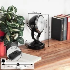 Hofstein Foverup Tischleuchte Nickel-Matt, Chrom, Schwarz, 1-flammig 16 Hofstein Foverup Tischleuchte Nickel-Matt, Chrom, Schwarz, 1-flammig -Günstiges Tischlampen Geschäft foverup tischleuchte h3615539 3