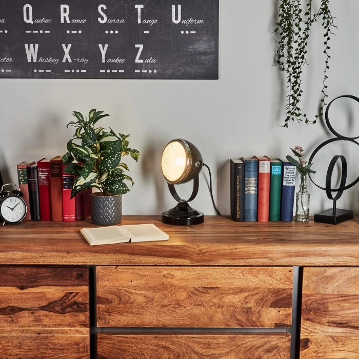 Hofstein Foverup Tischleuchte Nickel-Matt, Chrom, Schwarz, 1-flammig 11 Hofstein Foverup Tischleuchte Nickel-Matt, Chrom, Schwarz, 1-flammig – Bild 9