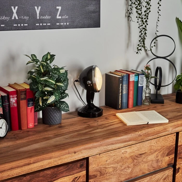 Hofstein Foverup Tischleuchte Nickel-Matt, Chrom, Schwarz, 1-flammig 12 Hofstein Foverup Tischleuchte Nickel-Matt, Chrom, Schwarz, 1-flammig – Bild 10