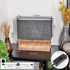 Hofstein Francillon Tischleuchte Chrom, Braun, Holzoptik, 1-flammig 15 Hofstein Francillon Tischleuchte Chrom, Braun, Holzoptik, 1-flammig -Günstiges Tischlampen Geschäft francillon tischleuchte h3616048 3