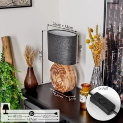 Hofstein Francillon Tischleuchte Chrom, Braun, Holzoptik, 1-flammig 15 Hofstein Francillon Tischleuchte Chrom, Braun, Holzoptik, 1-flammig -Günstiges Tischlampen Geschäft francillon tischleuchte h3616239 3