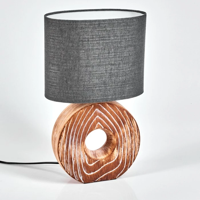 Hofstein Francillon Tischleuchte Chrom, Braun, Holzoptik, 1-flammig 10 Hofstein Francillon Tischleuchte Chrom, Braun, Holzoptik, 1-flammig – Bild 8