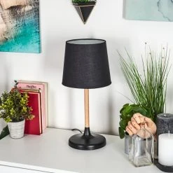 Hofstein Frecheiro Tischleuchte Schwarz, Naturfarben, 1-flammig -Günstiges Tischlampen Geschäft frecheiro tischleuchte h3600269 11