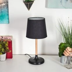 Hofstein Frecheiro Tischleuchte Schwarz, Naturfarben, 1-flammig -Günstiges Tischlampen Geschäft frecheiro tischleuchte h3600269 12