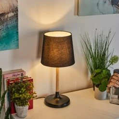 Hofstein Frecheiro Tischleuchte Schwarz, Naturfarben, 1-flammig -Günstiges Tischlampen Geschäft frecheiro tischleuchte h3600269 6