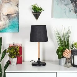 Hofstein Frecheiro Tischleuchte Schwarz, Naturfarben, 1-flammig -Günstiges Tischlampen Geschäft frecheiro tischleuchte h3600269 9