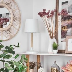 Hofstein Frecheiro Tischleuchte Weiß, Naturfarben, 1-flammig -Günstiges Tischlampen Geschäft frecheiro tischleuchte h3600573 9