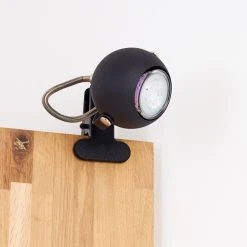 Hofstein Gadmen Klemmleuchte Chrom, Schwarz, 1-flammig -Günstiges Tischlampen Geschäft gadmen klemmleuchte h3362792 13