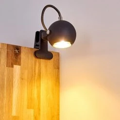 Hofstein Gadmen Klemmleuchte Chrom, Schwarz, 1-flammig -Günstiges Tischlampen Geschäft gadmen klemmleuchte h3362792 2